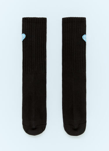 Logo Embroidery Pile Socks Human Made Logo Embroidery Pile Socks Black hmd0156034