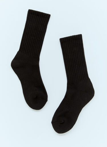 Logo Embroidery Pile Socks Human Made Logo Embroidery Pile Socks Black hmd0156034