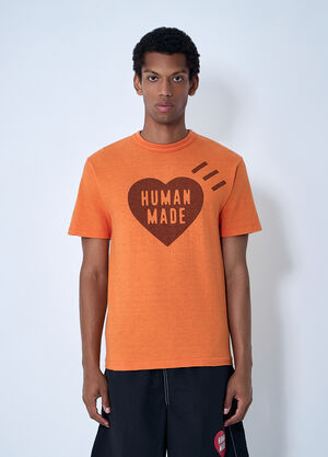 HUMAN MADE Logo Motif T-Shirt Orange hmd0161006