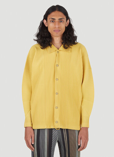Homme Plissé Issey Miyake Long Sleeve Shirt Yellow hmp0146013