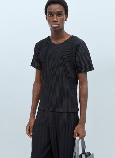 Pleated T-Shirt Homme Plissé Issey Miyake Pleated T-Shirt Black hmp0155009