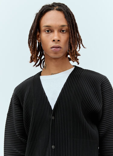 Pleated Cardigan Homme Plissé Issey Miyake Pleated Cardigan Black hmp0156015
