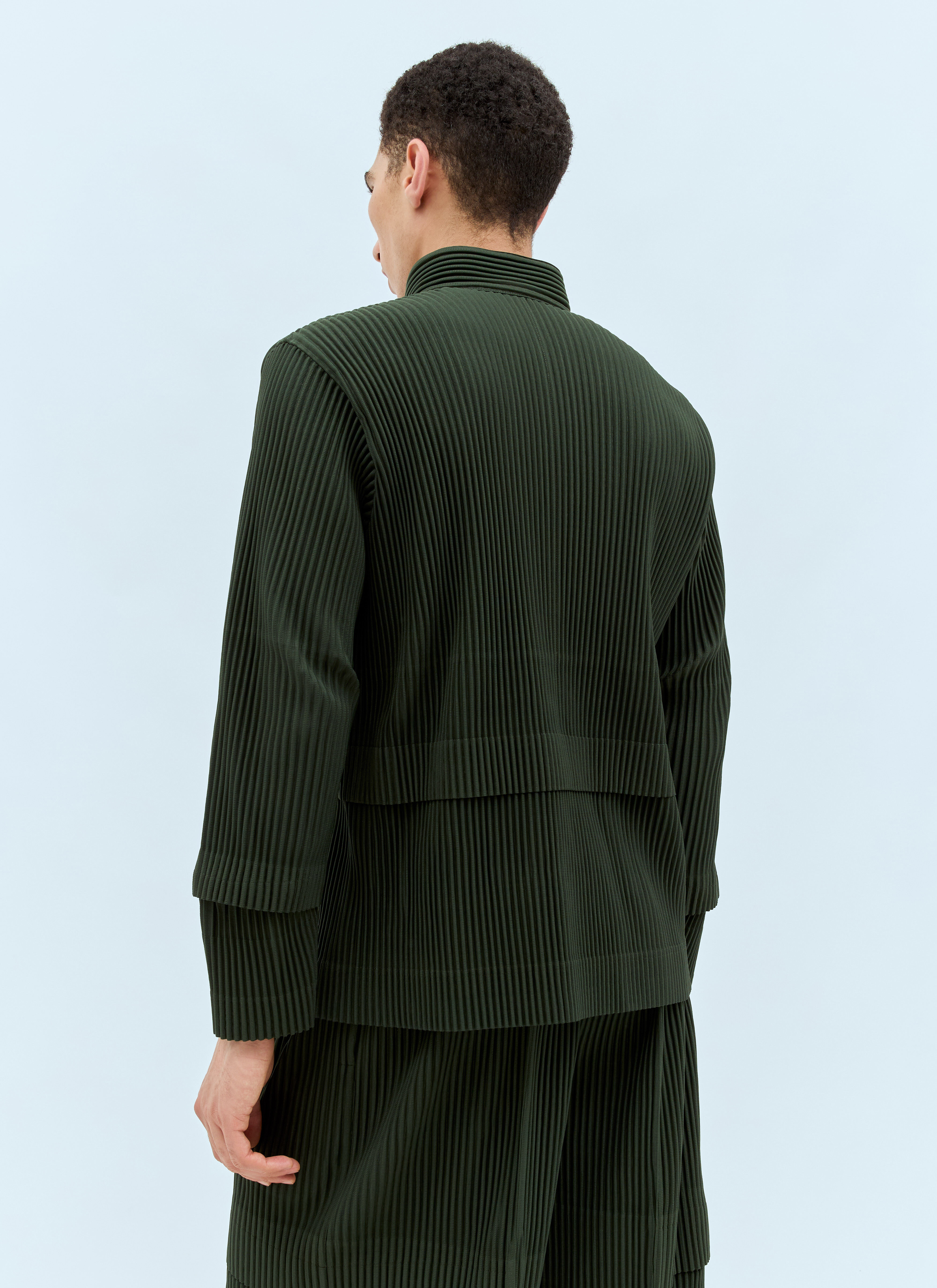 Homme Plissé Issey Miyake Men's' Cargo Jacket in Green | LN-CC®