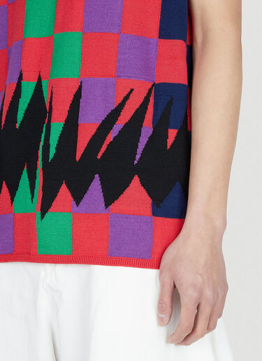 Check Sweater Vest Comme Des Garçons Homme Plus Check Sweater Vest Red hpl0152006