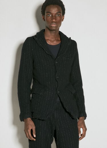Comme des Garçons Homme Plus Lamé 细条纹西装外套 黑色 hpl0154007