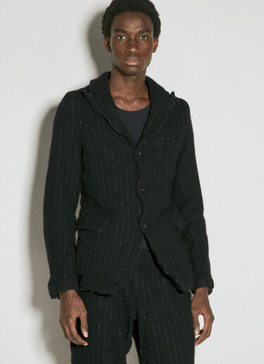 Lamé 细条纹西装外套 Comme des Garçons Homme Plus Lamé 细条纹西装外套 黑色 hpl0154007