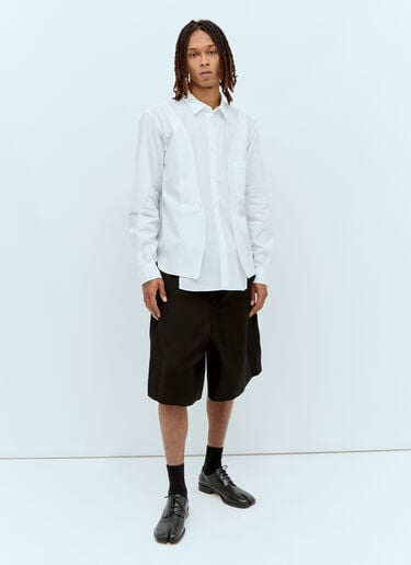 Comme des Garçons Homme Plus Curve 패널 셔츠  화이트 hpl0156001