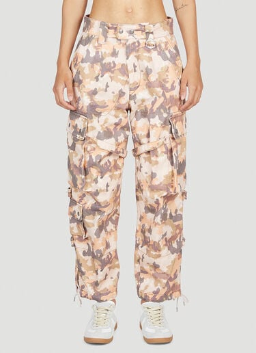 Isabel Marant Elore Camouflage Pants Camel ibm0252001