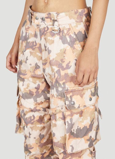 Isabel Marant Elore Camouflage Pants Camel ibm0252001