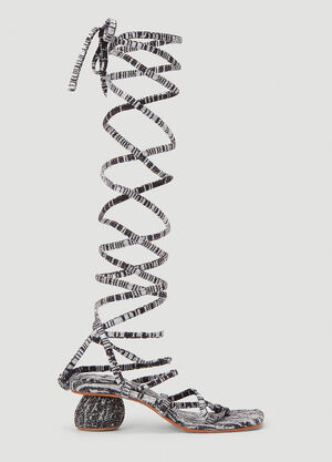 Isa Boulder Strappy Sandals Beige isa0244020