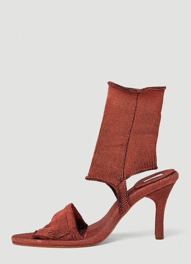 Short Garter Heel Sandals Isa Boulder Short Garter Heel Sandals Red isa0249017