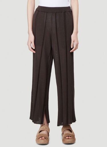 Knitted Pants Issey Miyake Knitted Pants Brown ism0240001