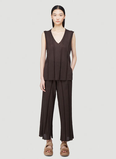 Knitted Pants Issey Miyake Knitted Pants Brown ism0240001