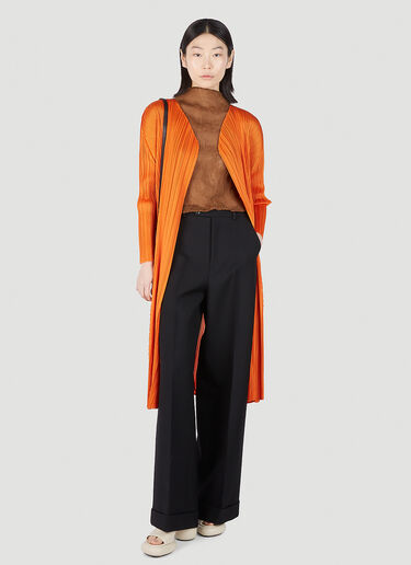 Issey Miyake Chiffon 扭纹高领上衣 棕色 ism0251006