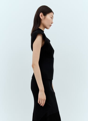 Issey Miyake 센수 니트 탑 블랙 ism0257010