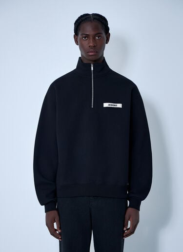 Jacquemus Le Camionneur Gros Grain Sweatshirt Black jac0162013