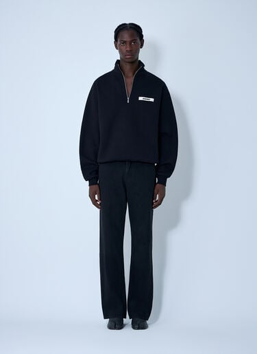 Jacquemus Le Camionneur Gros Grain Sweatshirt Black jac0162013