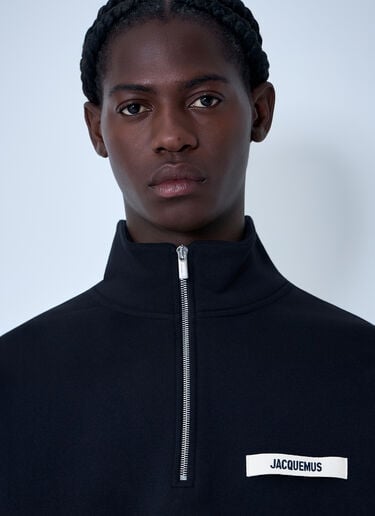 Jacquemus Le Camionneur Gros Grain Sweatshirt Black jac0162013