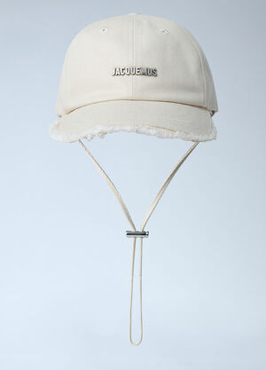 Jacquemus Logo Motif Baseball Cap White jac0162022