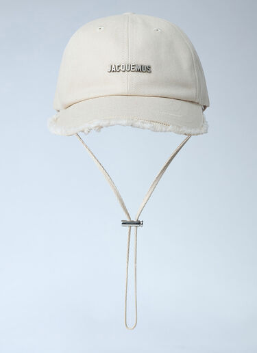 Jacquemus Logo Motif Baseball Cap White jac0162022