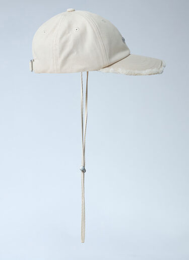 Jacquemus Logo Motif Baseball Cap White jac0162022