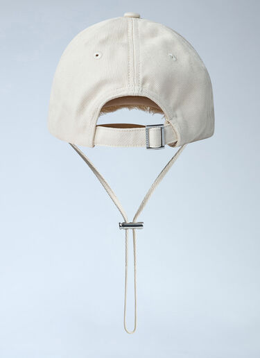 Jacquemus Logo Motif Baseball Cap White jac0162022