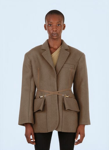 Double-Breasted Blazer Jacquemus Double-Breasted Blazer Brown jac0246028