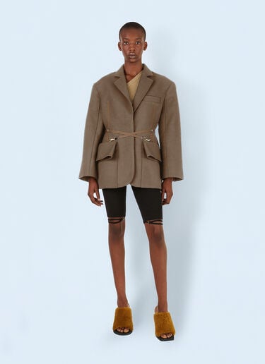 Double-Breasted Blazer Jacquemus Double-Breasted Blazer Brown jac0246028