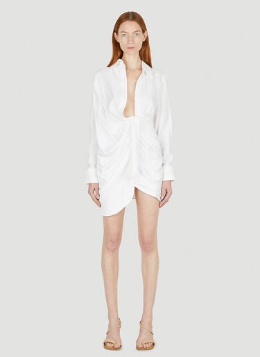 La Robe Bahia Mini Dress Jacquemus La Robe Bahia Mini Dress White jac0248014
