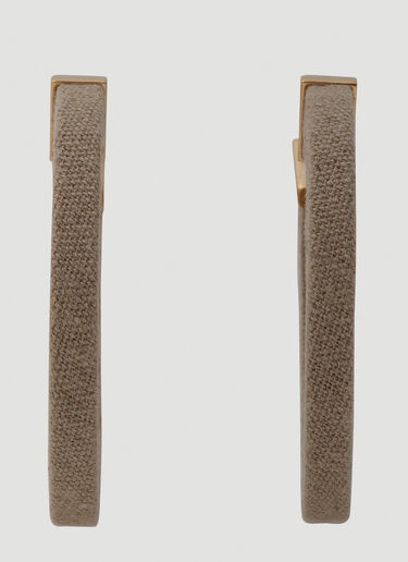 La Créole Line Hoop Earrings Jacquemus La Créole Line Hoop Earrings Beige jac0250087