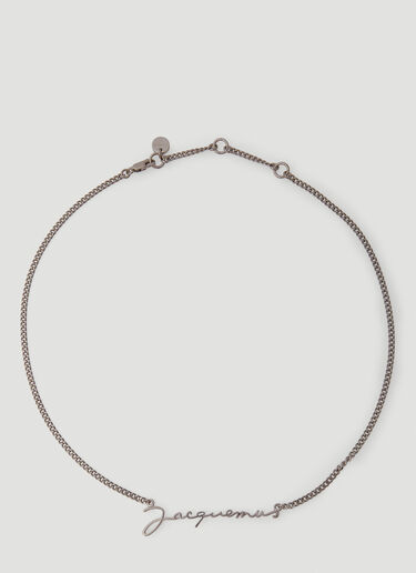 시그니처 플라크 목걸이 Jacquemus 시그니처 플라크 목걸이 Silver jac0250088