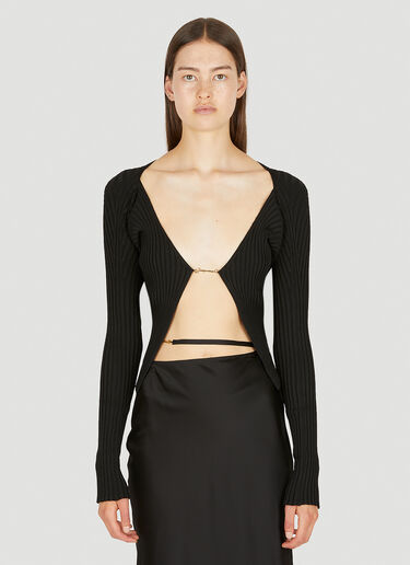 Jacquemus 라 마이 프랄루 롱 가디건 블랙 jac0250123
