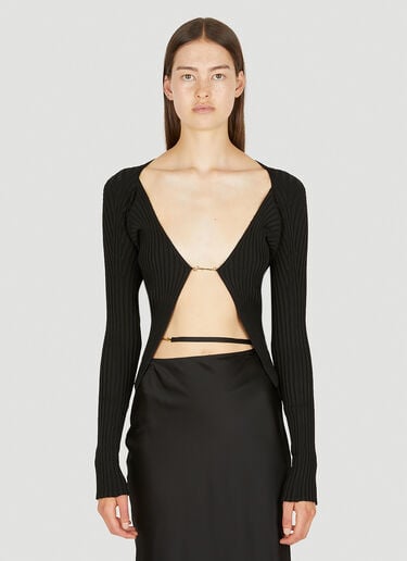 La Maille Pralu Longue Cardigan Jacquemus La Maille Pralu Longue Cardigan Black jac0250123