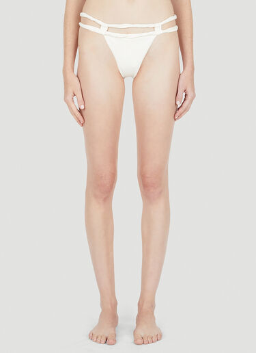 Jacquemus Le Bas De Maillot Sofio Bikini Bottoms White jac0250173