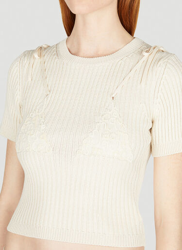 La Maille Bikini Top Jacquemus La Maille Bikini Top Cream jac0251051