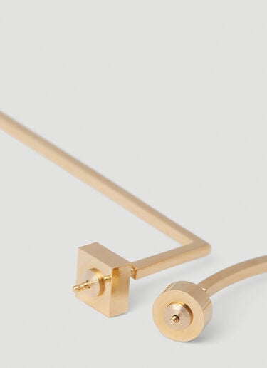 Les Creoles Ronde Carré Earrings Jacquemus Les Creoles Ronde Carré Earrings Gold jac0251116
