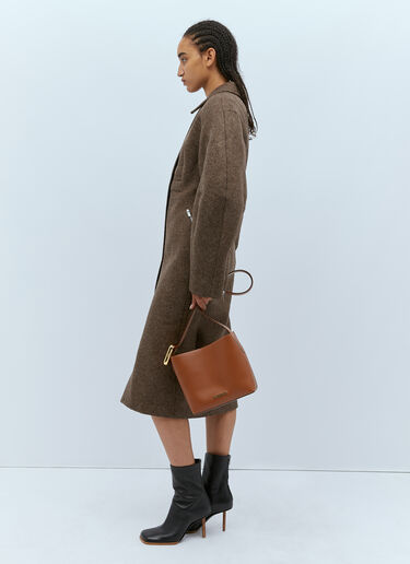 Le Manteau Croissant Coat Jacquemus Le Manteau Croissant Coat Dark Brown jac0254007