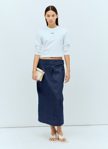 라 쥐프 드 님 오브라 미디 스커트 Jacquemus 라 쥐프 드 님 오브라 미디 스커트 블루 jac0256027