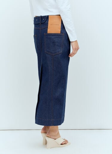 라 쥐프 드 님 오브라 미디 스커트 Jacquemus 라 쥐프 드 님 오브라 미디 스커트 블루 jac0256027