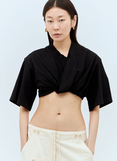 Jacquemus 르 티셔츠 바이아 코트 블랙 jac0258023