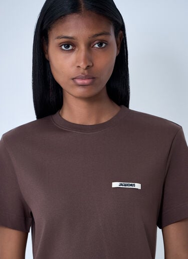 Jacquemus Le T-Shirt Gros Grain Brown jac0262010