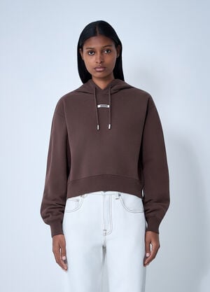 Jacquemus Le Hoodie Gros Grain Brown jac0262011