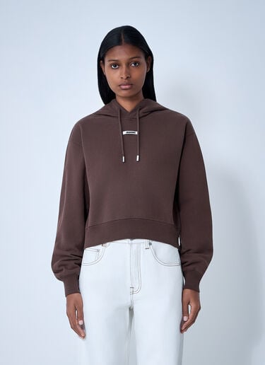 Jacquemus Le Hoodie Gros Grain Brown jac0262011