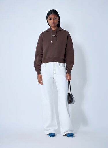 Jacquemus Le Hoodie Gros Grain Brown jac0262011
