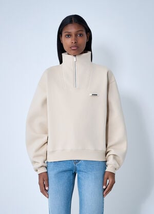 Jacquemus Le Camionneur Gros Grain Sweatshirt Light Beige jac0262024