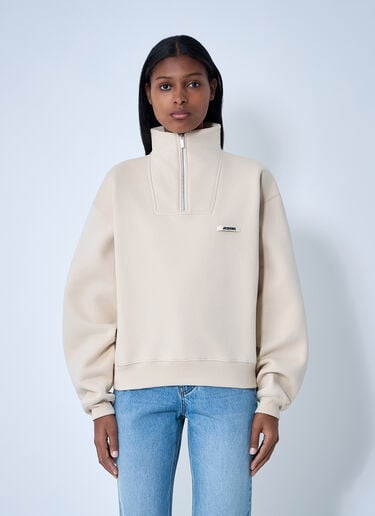 Le Camionneur Gros Grain Sweatshirt Jacquemus Le Camionneur Gros Grain Sweatshirt Light Beige jac0262024