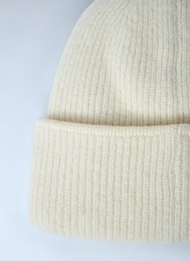 Logo Motif Beanie Hat Jacquemus Logo Motif Beanie Hat White jac0362001