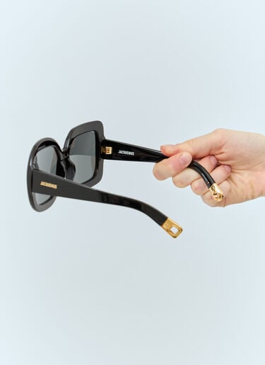 Jacquemus Les Lunettes Carré Rond Sunglasses Black jas0258003