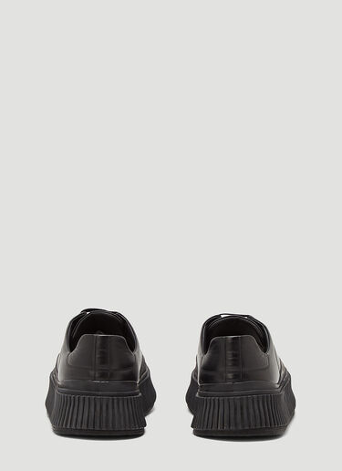 Ribbed-Sole Leather Sneakers Jil Sander Ribbed-Sole Leather Sneakers Black jil0143020