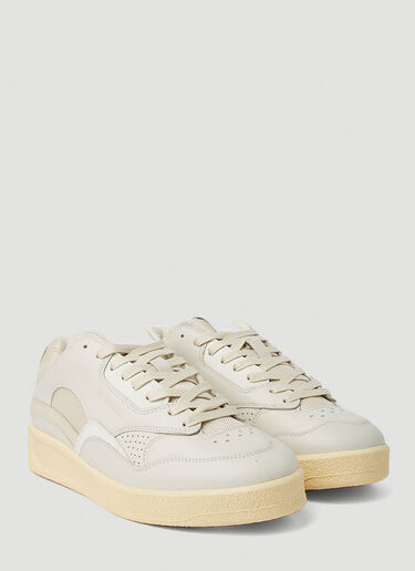Jil Sander 压印徽标运动鞋 奶油色 jil0151015